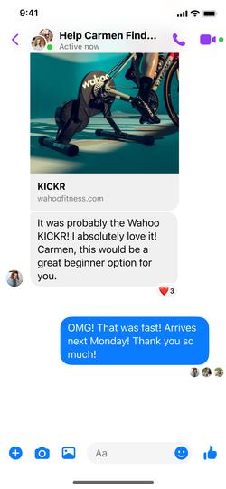 Breakout chat in Messenger scrolled to the latest message.