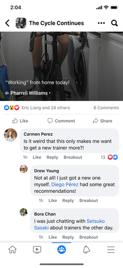 Breaking out a group comment into a chat.