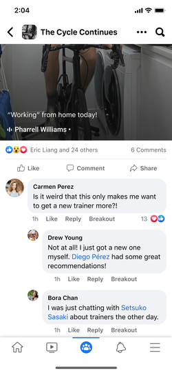 Breaking out a group comment into a chat.