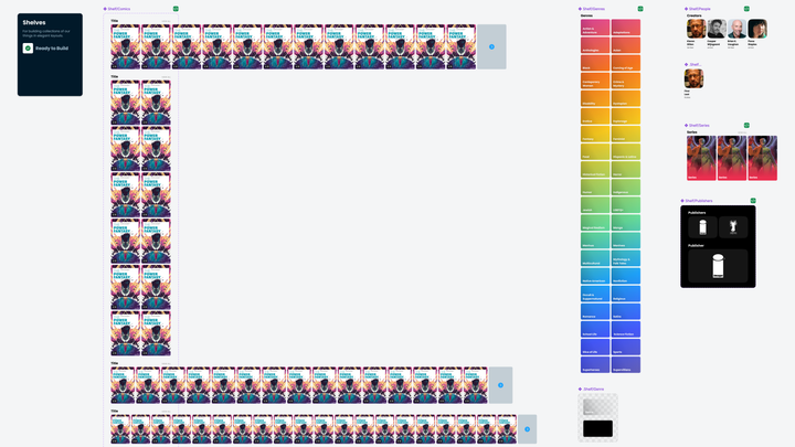 Sweet Shop shelves component.
