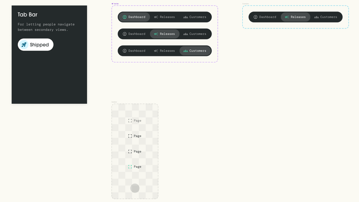 Bitwire tab bar component.