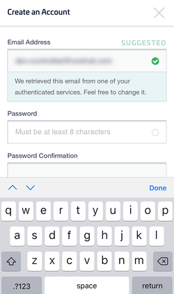 Marshal account confirmation on mobile.