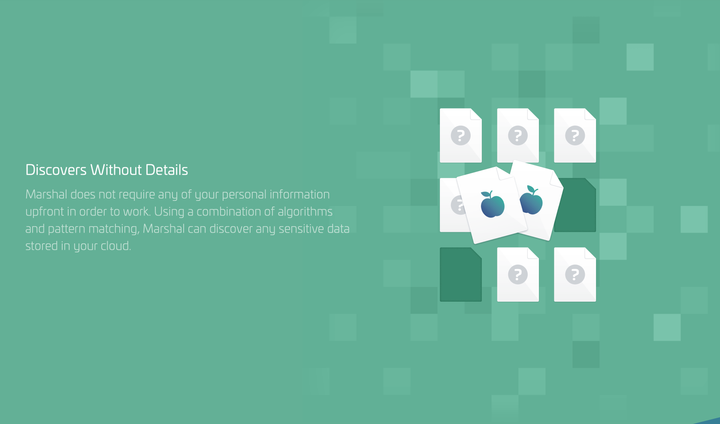 Marshal website ensuring that Marshal discovers without personal details.