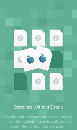 Marshal website ensuring that Marshal discovers without personal details on mobile.