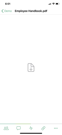 Onehub iOS file downloading progress screen.