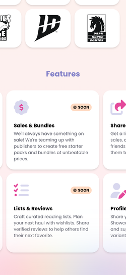 Sweet Shop waitlist features on mobile.