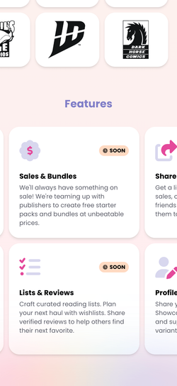 Sweet Shop waitlist features on mobile.