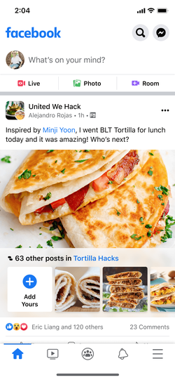 Collection post in feed encouraging group participation.