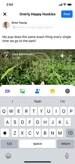 Admin resharing a public Reel with a post.