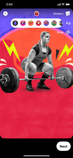 High Five using Stories infrastructure with custom backgrounds.