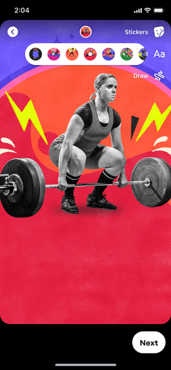 High Five using Stories infrastructure with custom backgrounds.