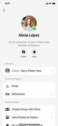 Meta – Messenger Context Details Screenshot