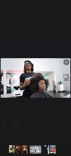 Carlos Lamas video player on mobile.