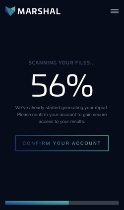 Marshal report generation progress on mobile.