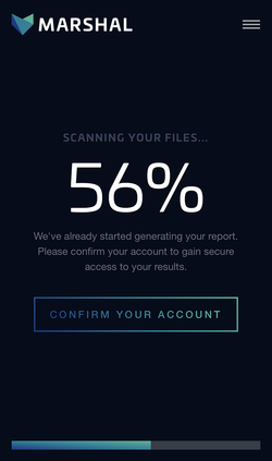 Marshal report generation progress on mobile.