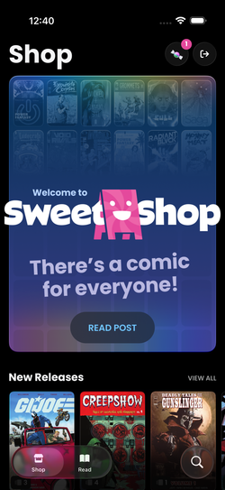 Sweet Shop store on iPhone.