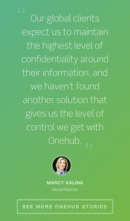 Onehub – testimonial screenshot