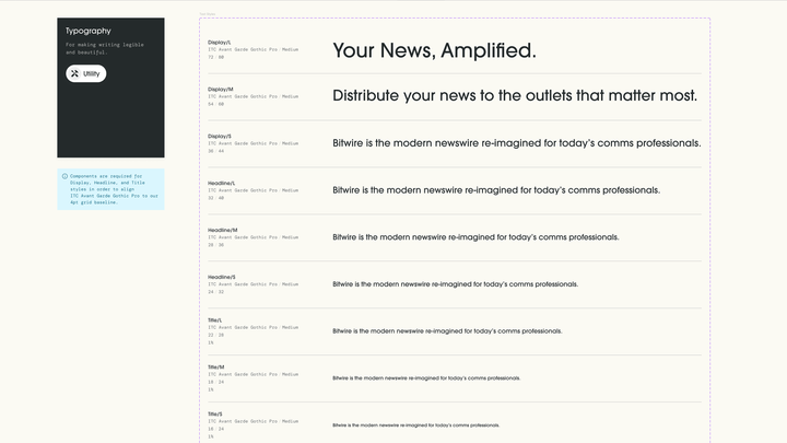 Bitwire – Typography screenshot