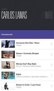 Screenshot of Carlos Lamas' reel on mobile.