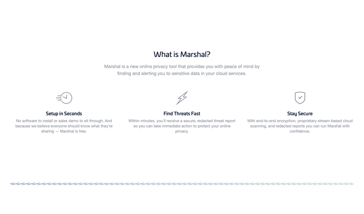 Marshal website introducing the product.