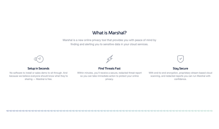 Marshal website introducing the product.